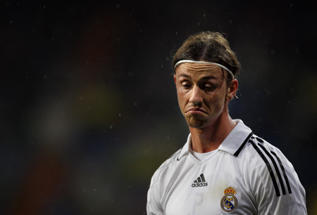 Guti, looking pensive, or possibly bemused